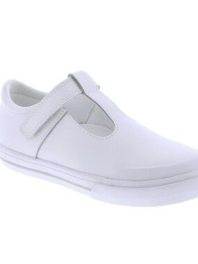 Brand new FootMates White Leather Slip-On Sneakers with Gray Trim - Drew style